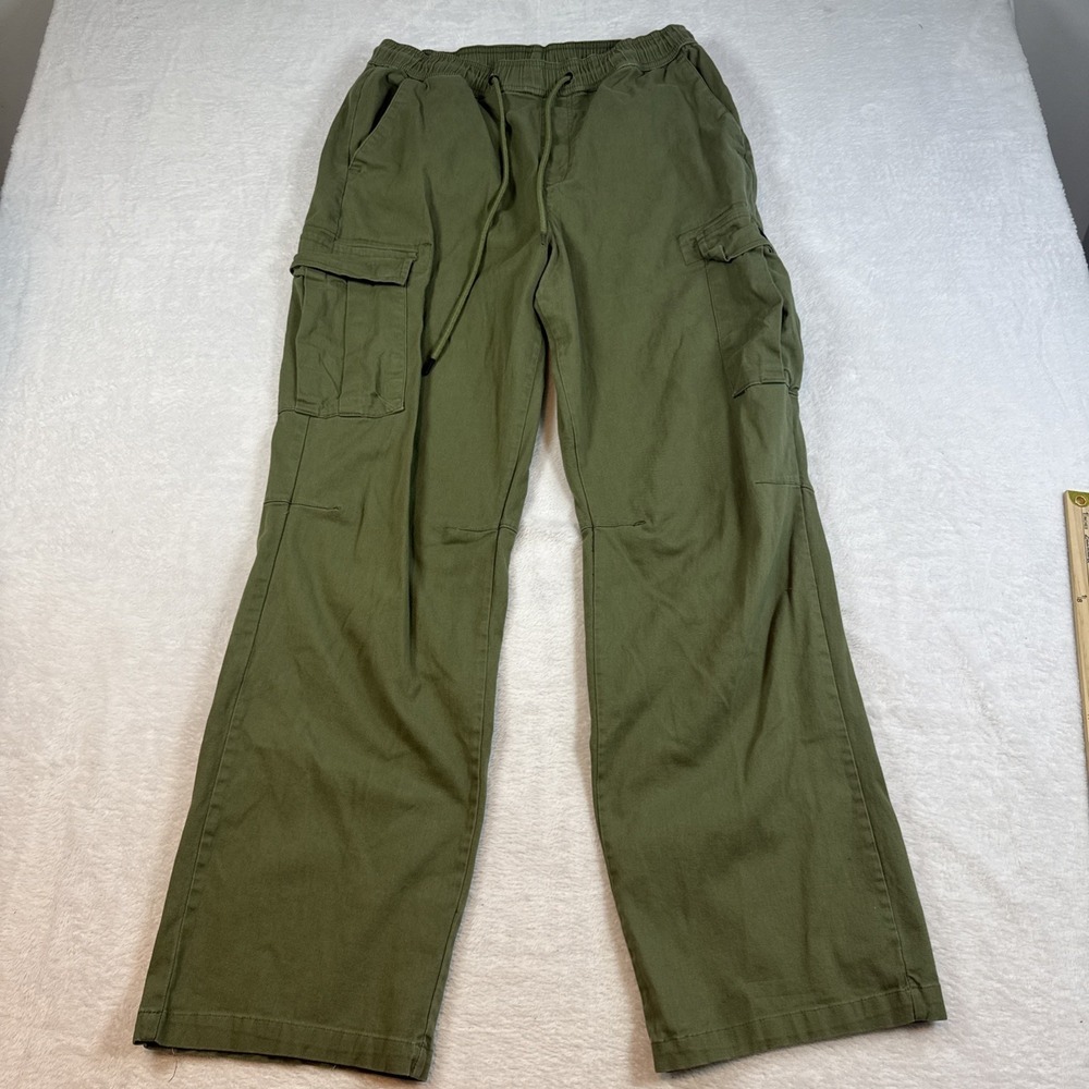 WESCO Cargo Pants Mens Extra Large Olive Tapered‎ Pull On Drawstring
